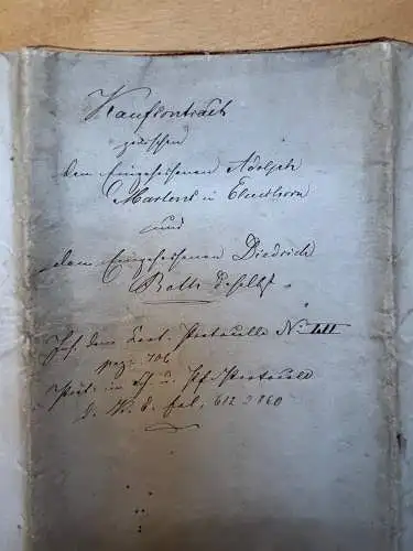 Handschrift Dokument Administratur Grafschaft Rantzau Elmshorn Bramstedt v. 1862