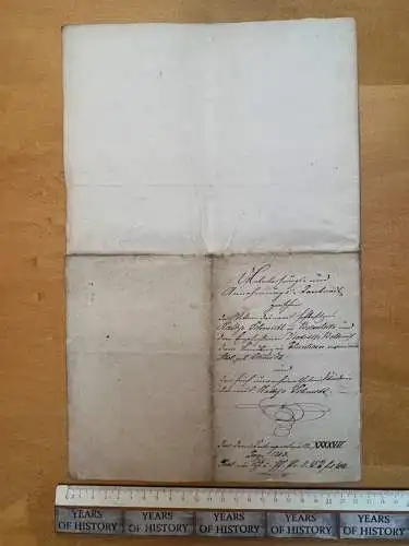 Handschrift Dokument Administratur Grafschaft Rantzau Elmshorn Bramstedt v. 1850