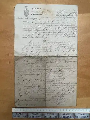 Handschrift Dokument Administratur Grafschaft Rantzau Elmshorn Bramstedt v. 1842