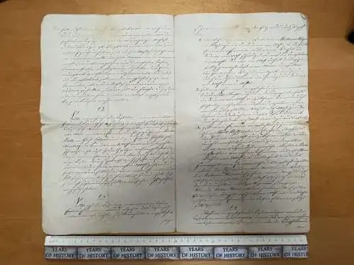 Handschrift Dokument Administratur Grafschaft Rantzau Elmshorn Bramstedt v. 1842