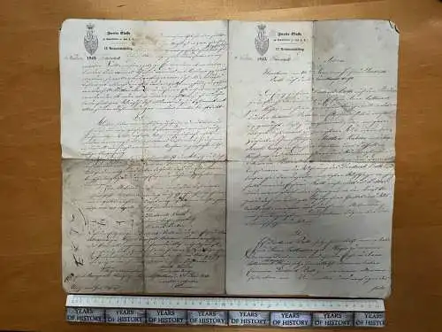 Handschrift Dokument Administratur Grafschaft Rantzau Elmshorn Bramstedt v. 1842
