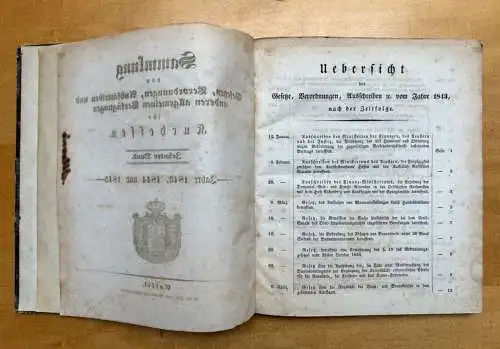 Sammlung von Gesetzen 1843-44-45 Verordnungen Ausschreiben und anderen allgemein