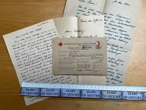 Gefangenenpost DRK Brief POW UDSSR Moskau n. Itzstedt Oldesloe Fam Zuchowski B25