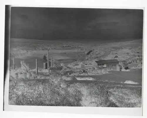 Original Negativ Fabrik Werk Luftbild zerstört Lothringen Grand Est Moselle 1940