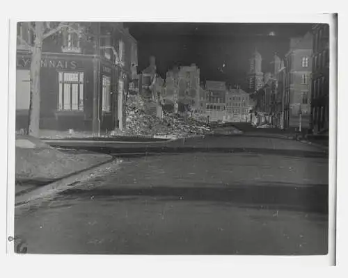 Original Negativ zerstört Stadt Lothringen Grand Est Moselle 1940
