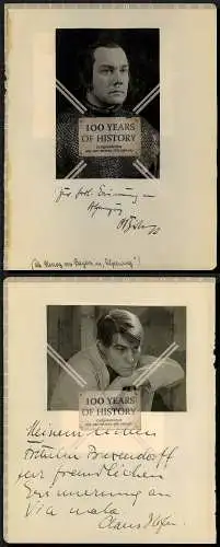Foto Doppelautogramm Autogramm Claus Hofer 1914-2006 Schauspielhaus Hamburg 1938