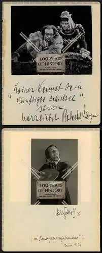 Foto Doppelautogramm Autogramm Robert Meyn 1938/39 Schauspielhaus Hamburg