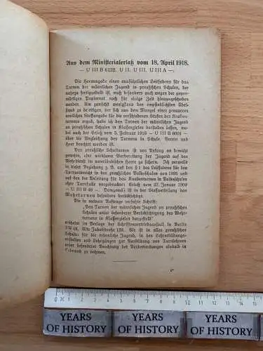 Das Turnen der männlichen Jugend an preußischen Schulen 1918 Wehrturnen  -Nr. 2-