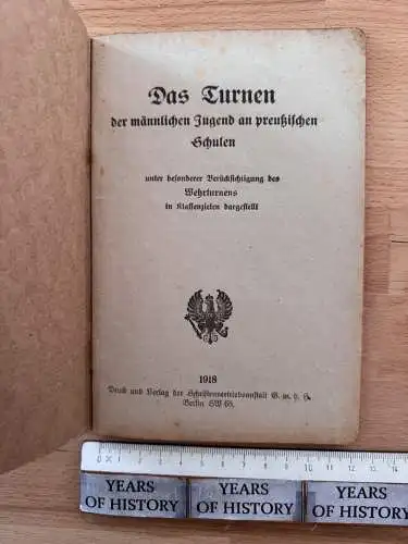 Das Turnen der männlichen Jugend an preußischen Schulen 1918 Wehrturnen  -Nr. 2-