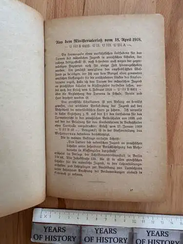 Das Turnen der männlichen Jugend an preußischen Schulen 1918 Wehrturnen Preußen