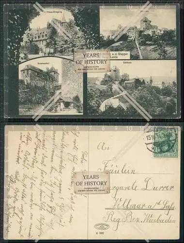 AK Ansichtskarte Postkarte Burg an der Wupper Solingen Schloss Burg 1914 gel. 
