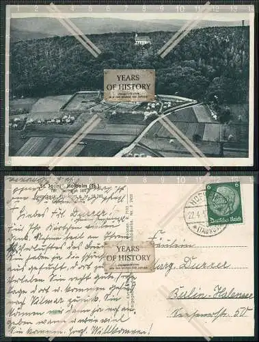 AK Hofheim Taunus Exerzitienhaus Sankt Josef am Kapellenberg Luftbild 1937 gel.