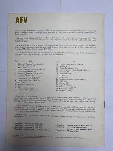 AFV 5 LIGHT TANKS MARKS I-IV. Duncan, Major-General N. W., Profile Publications