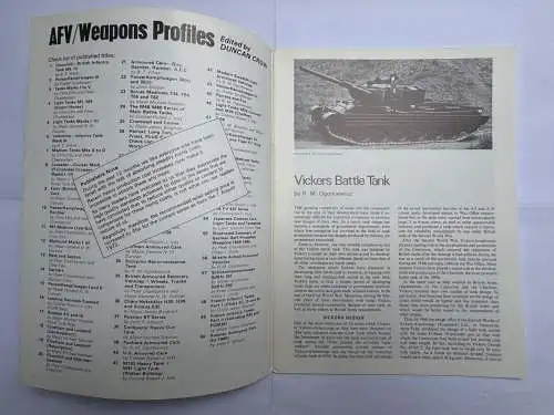AFV Weapons 45: Vickers Battle Tank, Ogorkiewicz, R.M. Profile Publications N.D