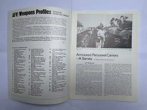 AFV Weapons Profile 64 Armoured Personnel Carriers - A Survey, N.W. Duncan Prof