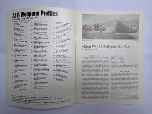 AFV Weapons 51 Abbot FV433 Self-Propelled Gun, Foss, Christopher F. Profile Pub