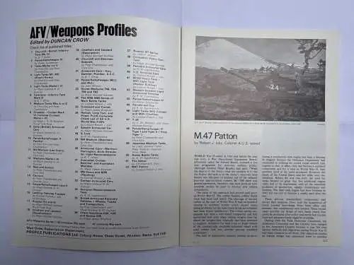 AFV Weapons Profile 52 M47 Patton, Icks, Robert J. Profile Publications N.D. 70