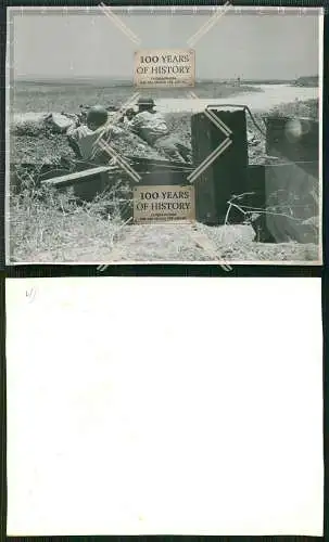 Foto 15x12 cm Sniper US Engländer Soldaten Scharfschützen Zielfernrohr Normandie