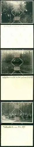 3x Großes Foto 12x17 cm Soldaten Polizei Frankfurt Hubertus Jagd
