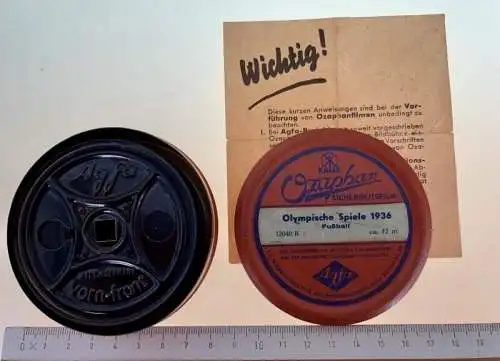 Film Agfa Olympische Spiele 1936 Fußball Kalle Ozaphan 16mm Sicherheitsfilm S/W