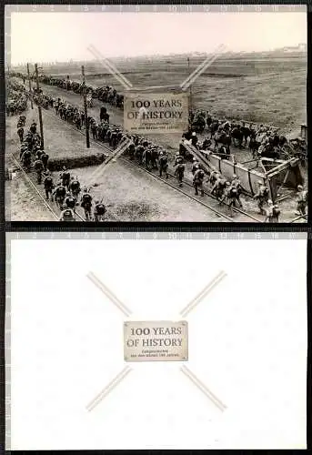 Archiv Foto Rückseite mit Stempel Soldaten Vormarsch ca. 17x12 cm