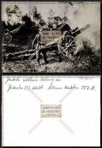 Archiv Foto Rückseite mit Stempel Geschütz Flak ca. 17x12 cm