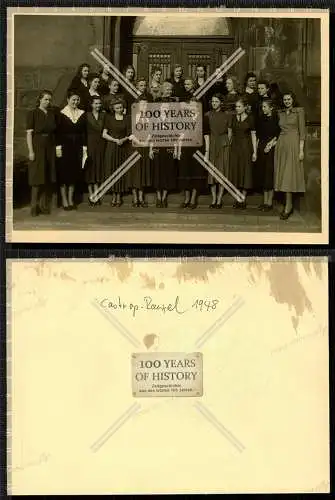 Orig. Foto Castrop-Rauxel Lr. Recklinghausen 1948 Mädchen Frauen Gruppenbild