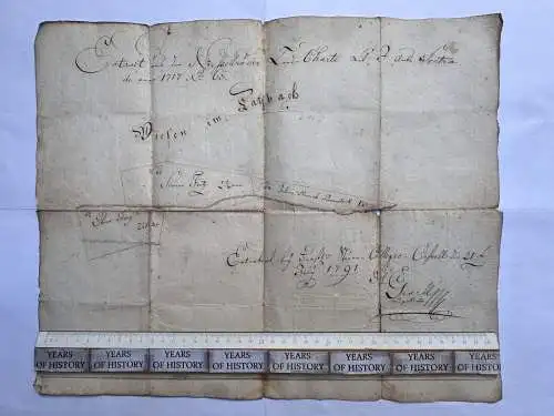 Extract Dokument 1791 - Handschriftlich - Gießen Diesen im Satzbach siehe Foto