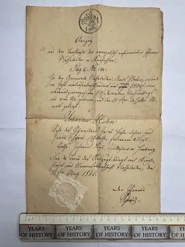 Dokument 1842 Handschrift viele S. - Nesselröden Herleshausen Netra Ringgau Nr.8