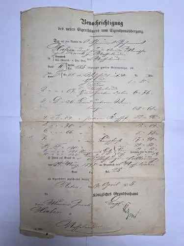 Dokument 1842 Handschrift viele S. - Nesselröden Herleshausen Netra Ringgau Nr.8