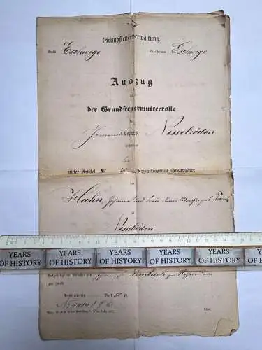 Dokument 1868 Handschrift viele S. - Nesselröden Herleshausen Netra Ringgau Nr.6