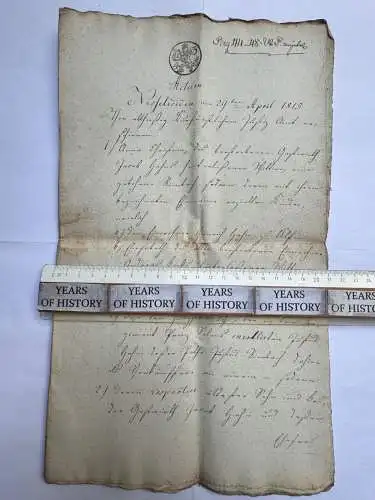 Dokument 1849 Handschrift viele S. - Nesselröden Herleshausen Netra Ringgau Nr.5