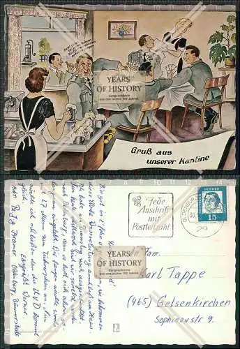 AK Bundeswehr Soldaten Gruß aus der Kantine Kartenspiel Bier Blonde junge Dame