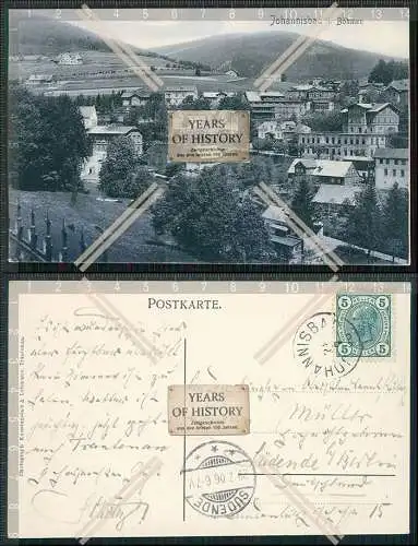 AK Janské Lázně Johannisbad bei Königgrätz Blick auf den Ort 1906 gelaufen
