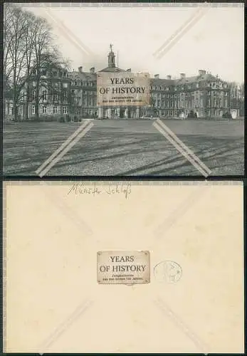 Pressefoto  24x17cm - Münster i.W. Schloss Denkmal Soldat Wachhäuschen 1942