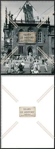 Foto 23x17cm Bremen an der Weser Rathaus Fußgänger Passanten um 1940