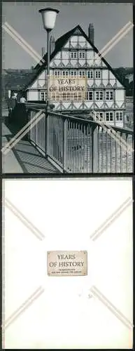 Foto 23x17cm Holzminden an der Weser Blick Fachwerkhaus von der Brücke 1940