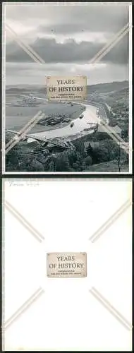 Foto 24x18cm - Vlotho Lippe Weser - Blick auf Ort Brücke Flusspartie Werft 194