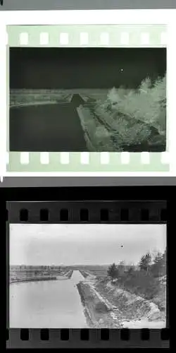 Orig. Negativ Fluss Kanal Antwerpen Belgien Luftwaffe Kampfgeschwader Größe ca. 