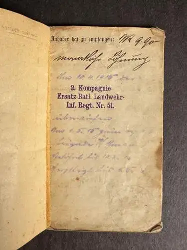 Soldbuch 1.WK Lonkau Kr. Pless Oberschlesien Preußen Res. Inf. Rgt. 23 u. andere