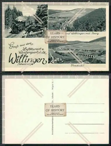 AK Willingen Upland in Hessen Gesamtansicht Viadukt Iberg Lokomotive uvm.