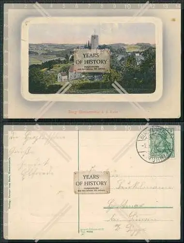 AK Ansichtskarte Blankenstein Ruhr Hattingen Blick zur Burg 1910 gelaufen