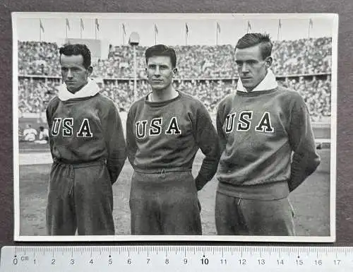 Clark + Morris + Parker die drei Ersten im Zehnkampf- OLYMPIA 1936 Sammelbild 67