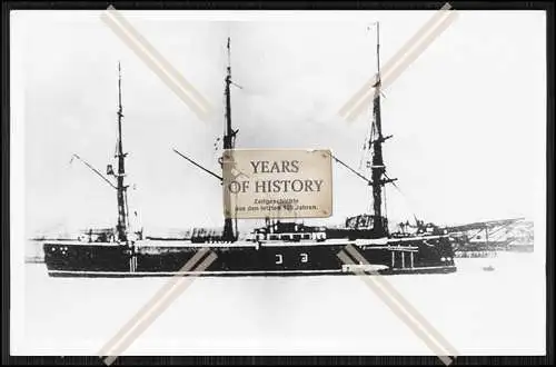 Foto S.M.S. Hansa 1872 Panzerkorvette Kaiserliche Marine 