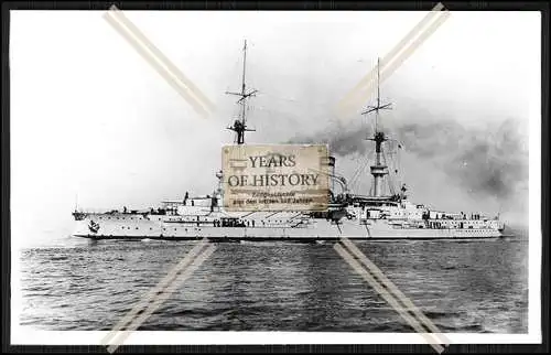 Foto SMS S.M.S. Wettin 1901 Linienschiff der Kaiserlichen Marine 