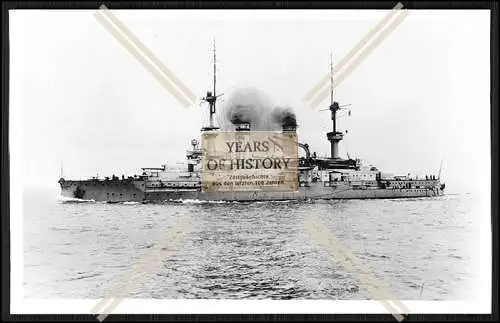 Foto SMS S.M.S. Wettin 1901 Linienschiff der Kaiserlichen Marine 