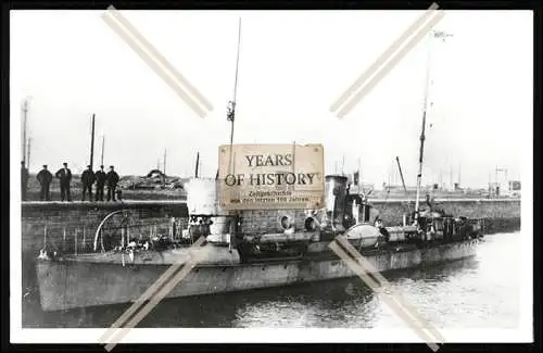 Foto Küstentorpedoboot A 8 Minensuchboot - Flandern Zeebrügge Ostende 1916-18