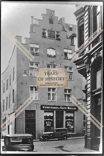 Foto Köln 1944-46 Konditorei Cafe Bollig Fahrzeuge