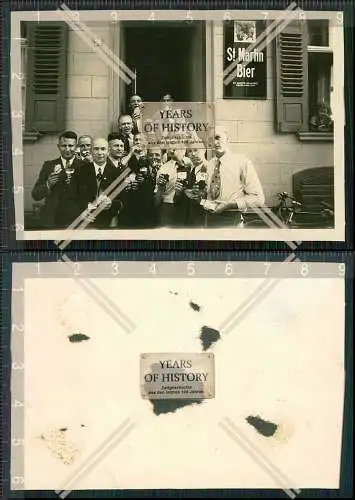 Foto Oberlahnstein am Rhein Gasthof Hausnummer 26 Werbung St. Martin Bier 1940