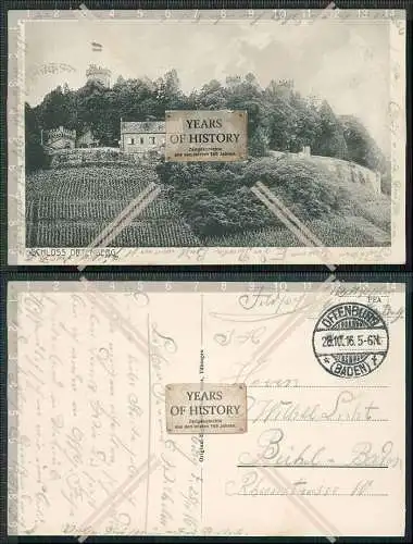 AK Offenburg Schwarzwald Weinberg mit Schloss Ortenberg 1916 Feldpost gelaufen